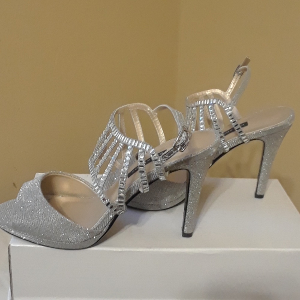 CAPARROS - SIlver Sequins Rhinestones Shoes